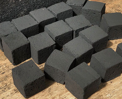coconut charcoal briquettes cobe shaped