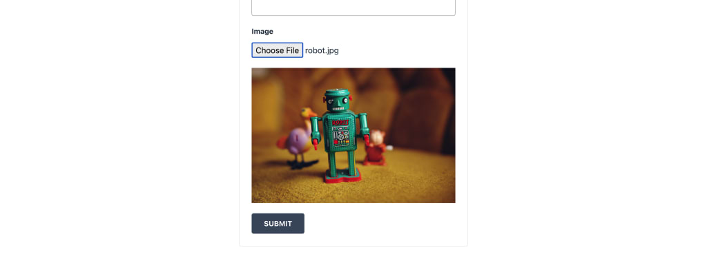 File preview showing picture of robot