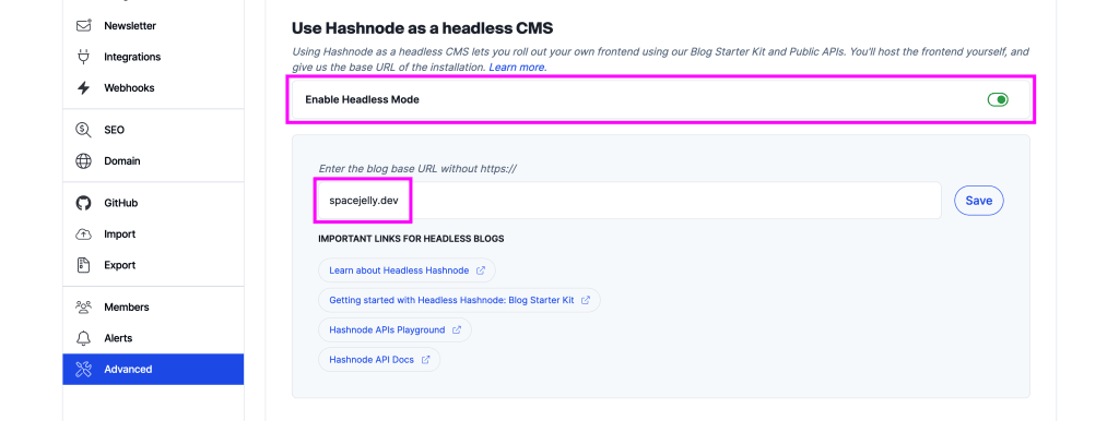 Turning on Headless Mode