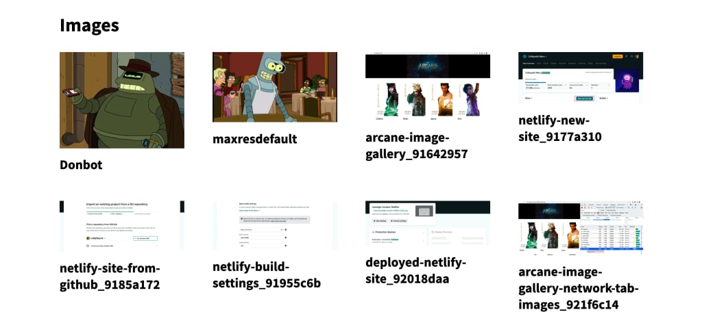 Images that aren't stored in a folder