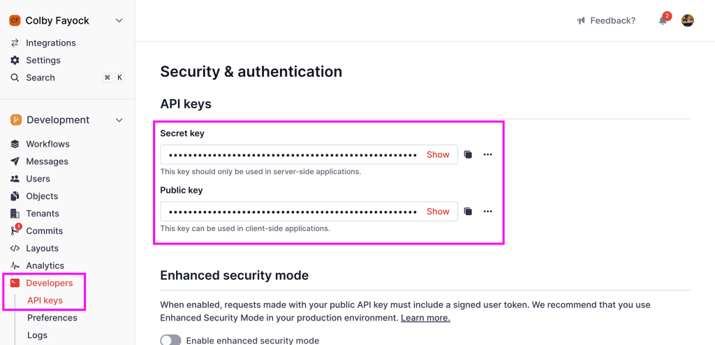 Finding Knock API keys.
