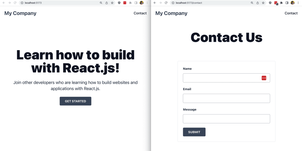 New demo React application