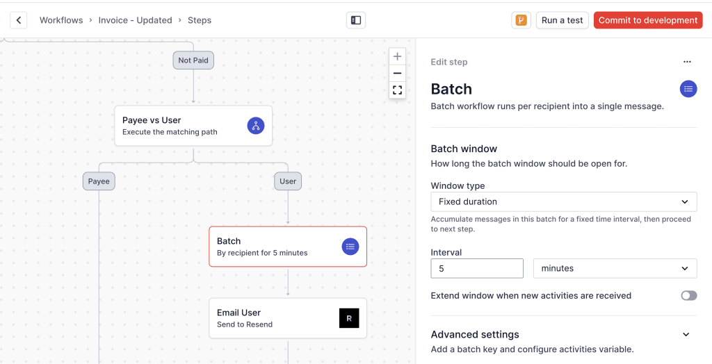 Workflow with Batching