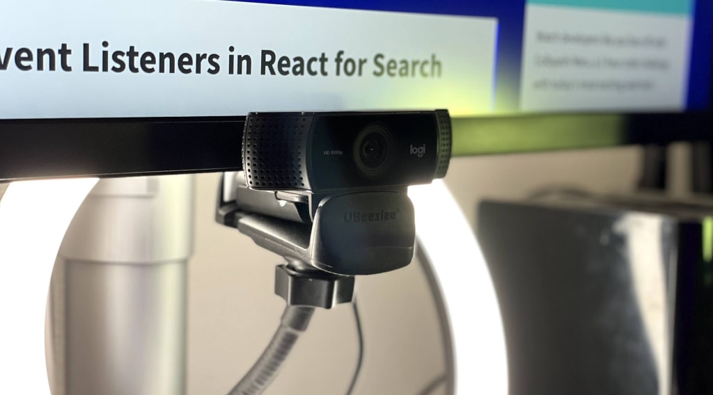 Logitech camera under monitor