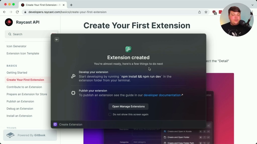Extension created with launcher