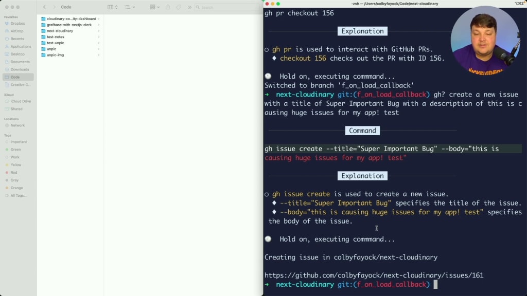 Creating a GitHub issue from the terminal