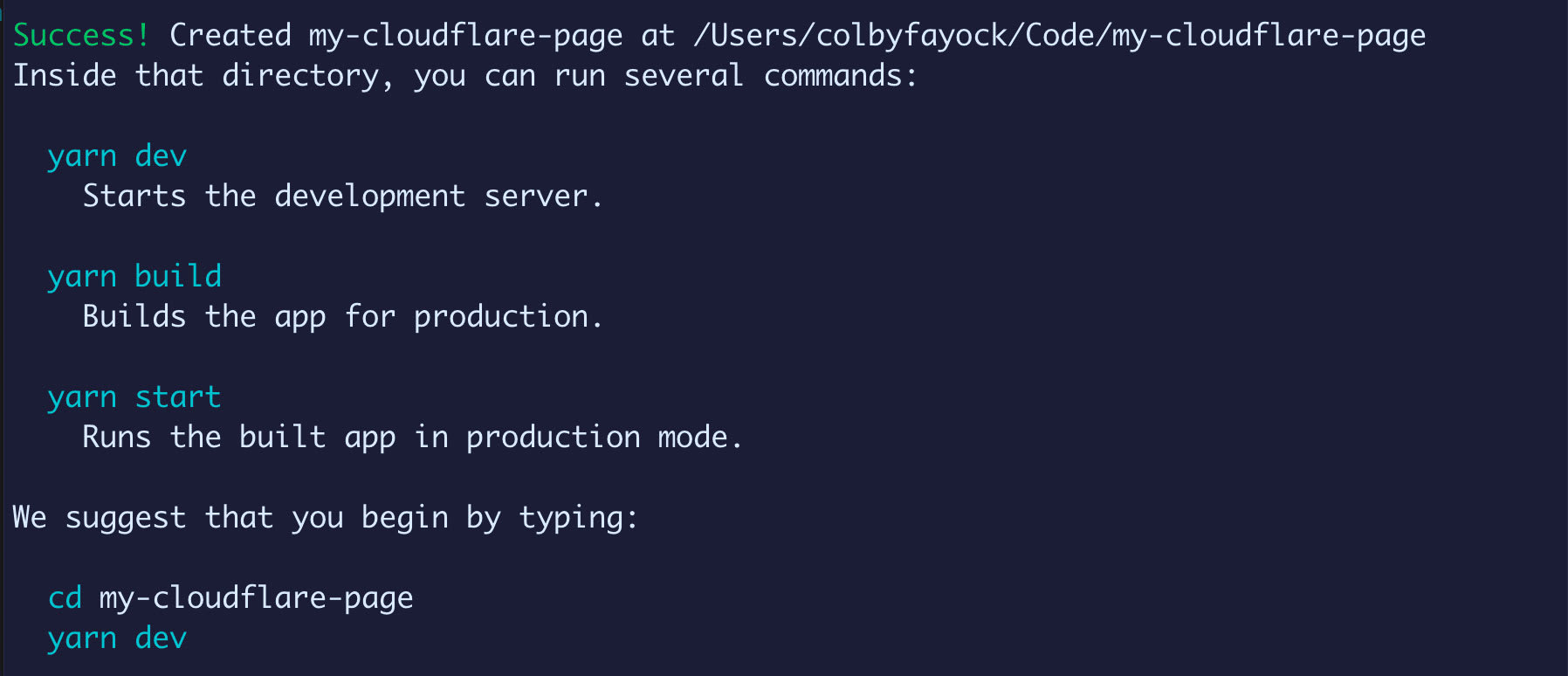 Creating a new Next.js app