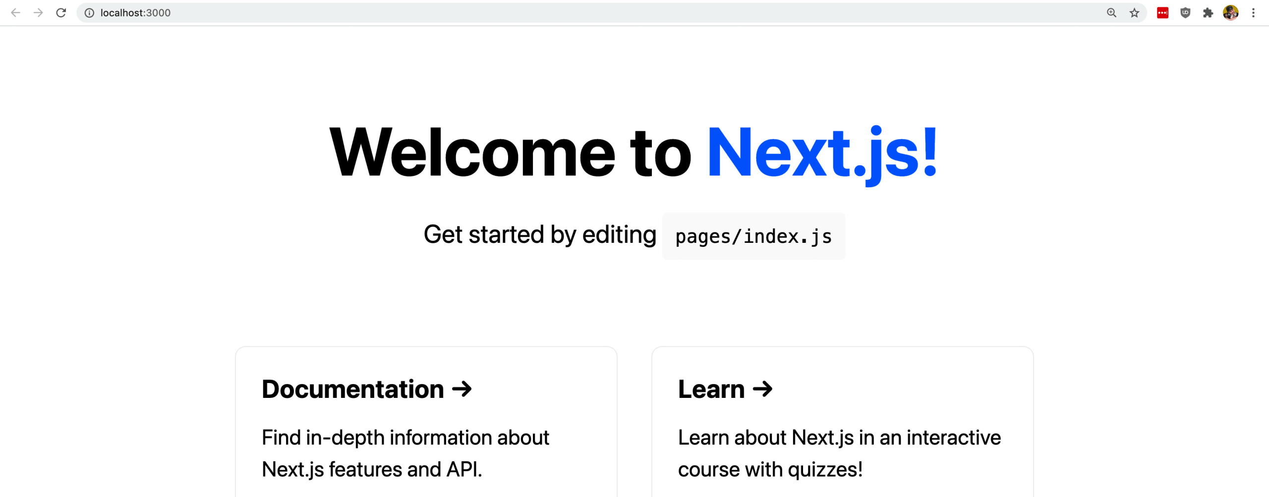 New Next.js App
