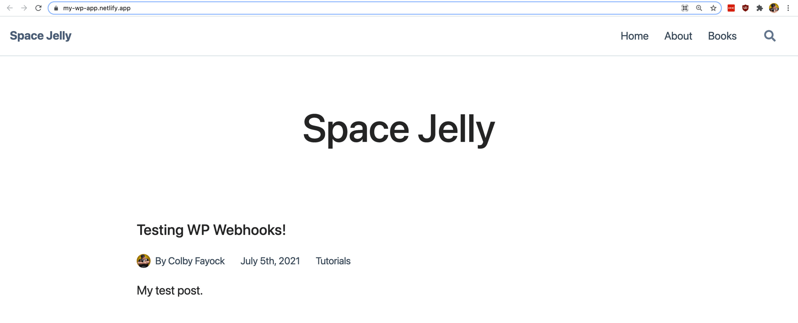 Test post that was deployed to Netlify after triggered by WP Webhooks