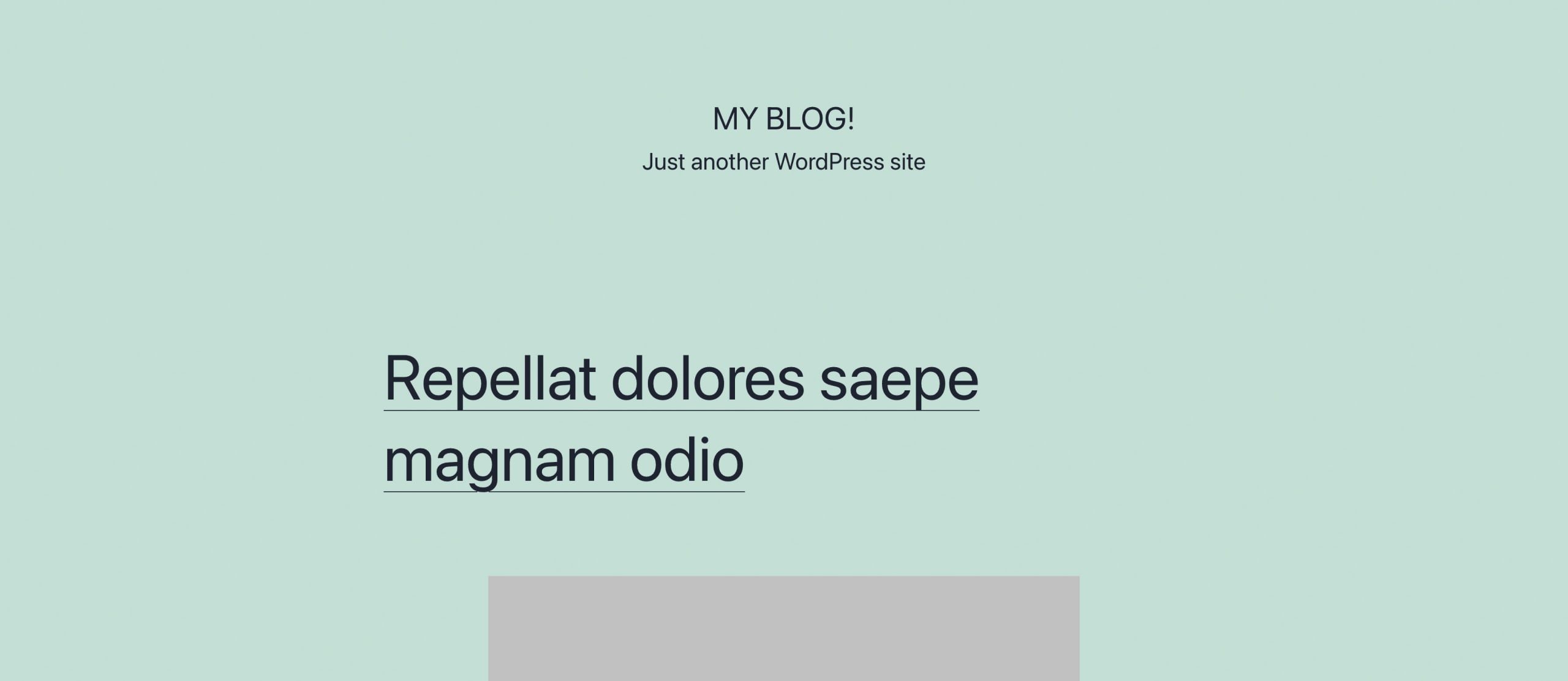 New WordPress Site