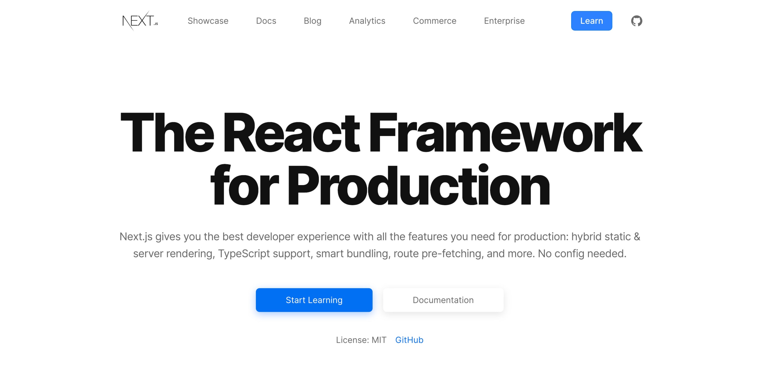 Next.js homepage