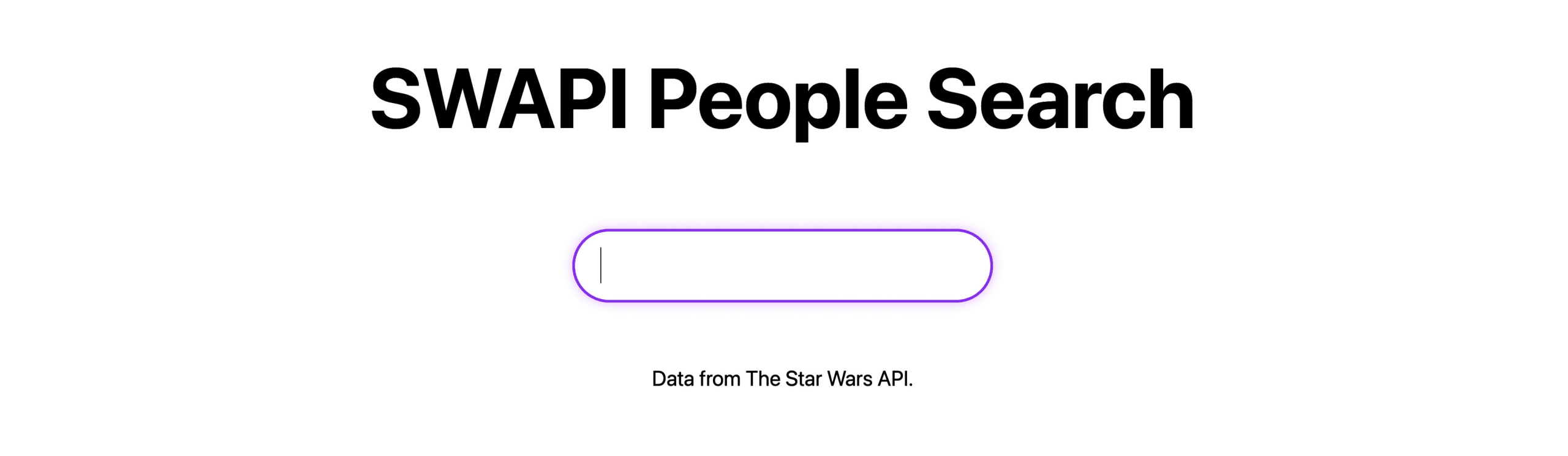 Focused search input