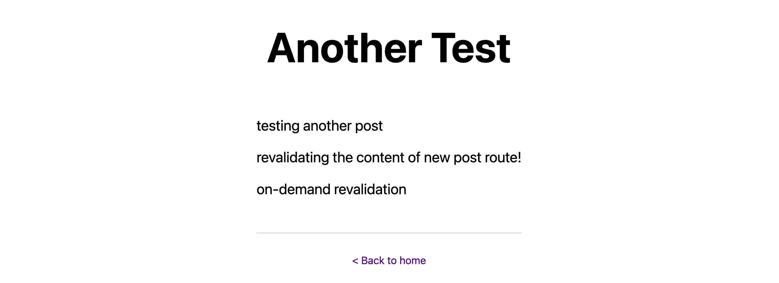 Post content updated using on-demand revalidation