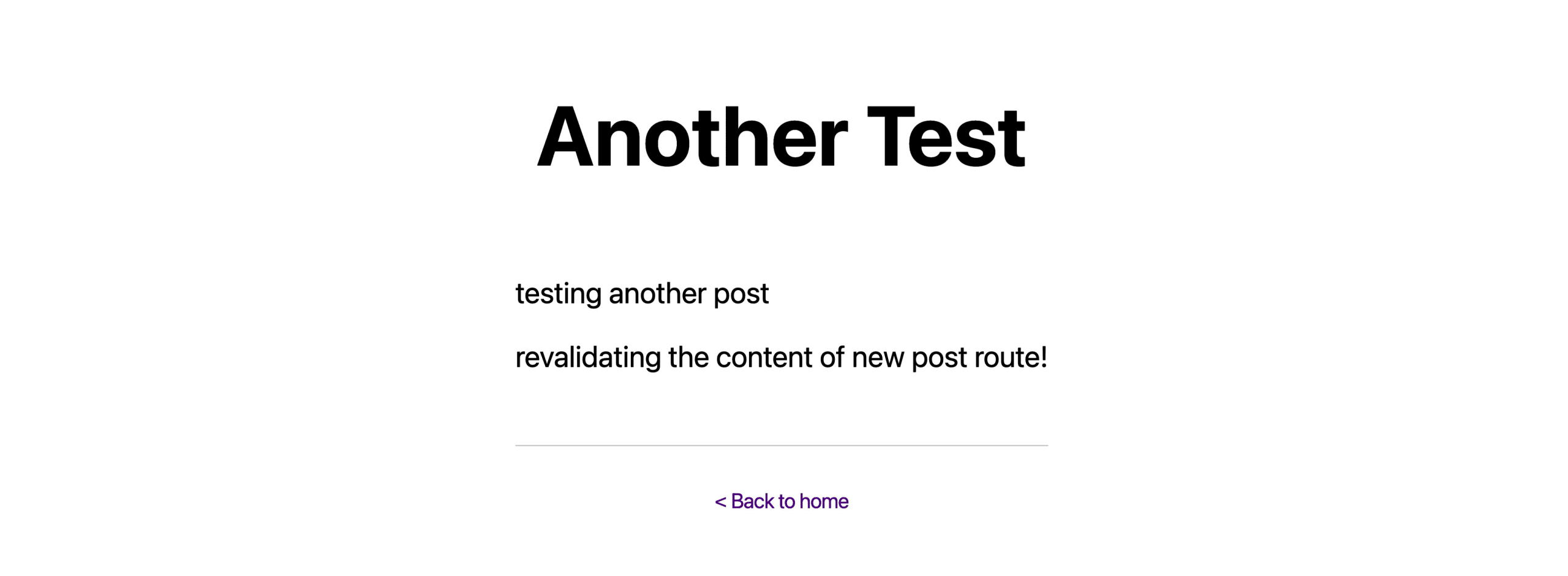 Content of new post route updated after revalidation