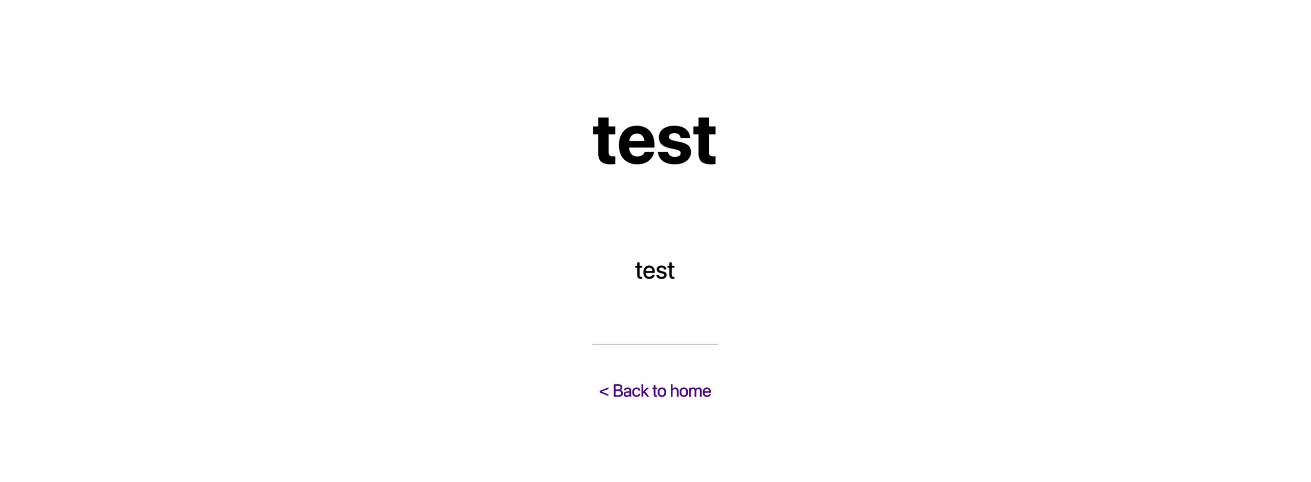 Post page for Test showing existing