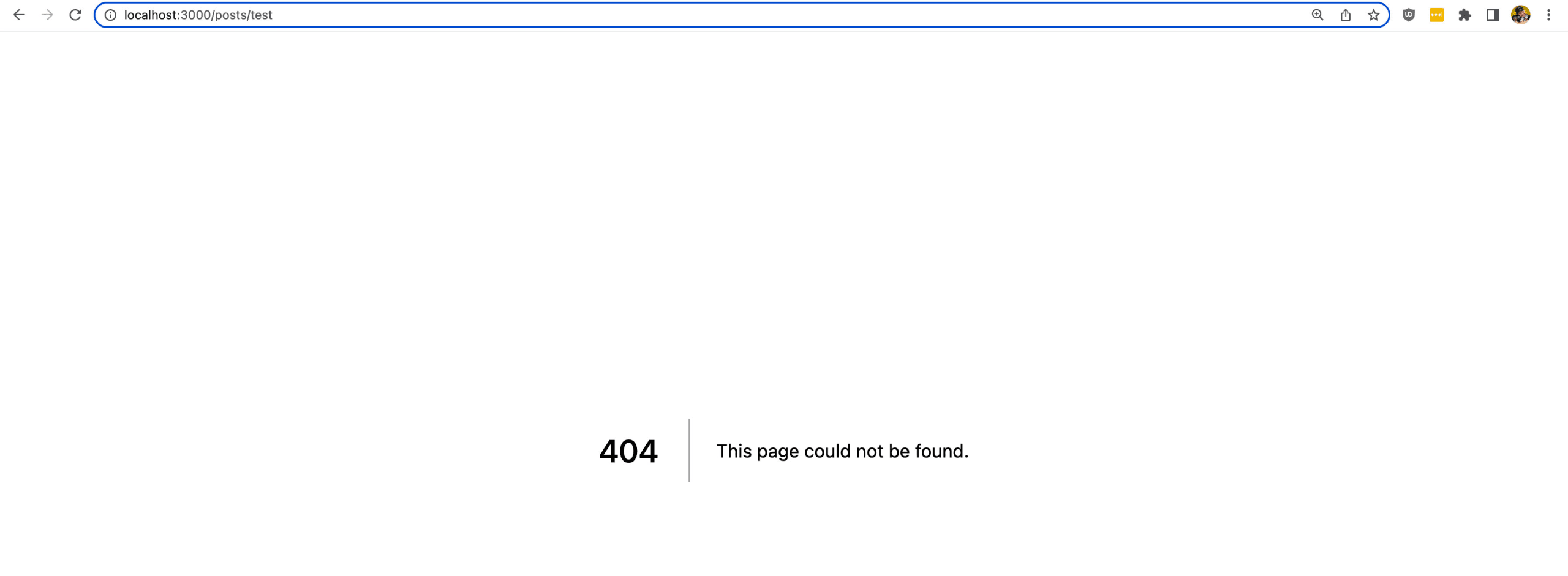 404 page showing new post not found