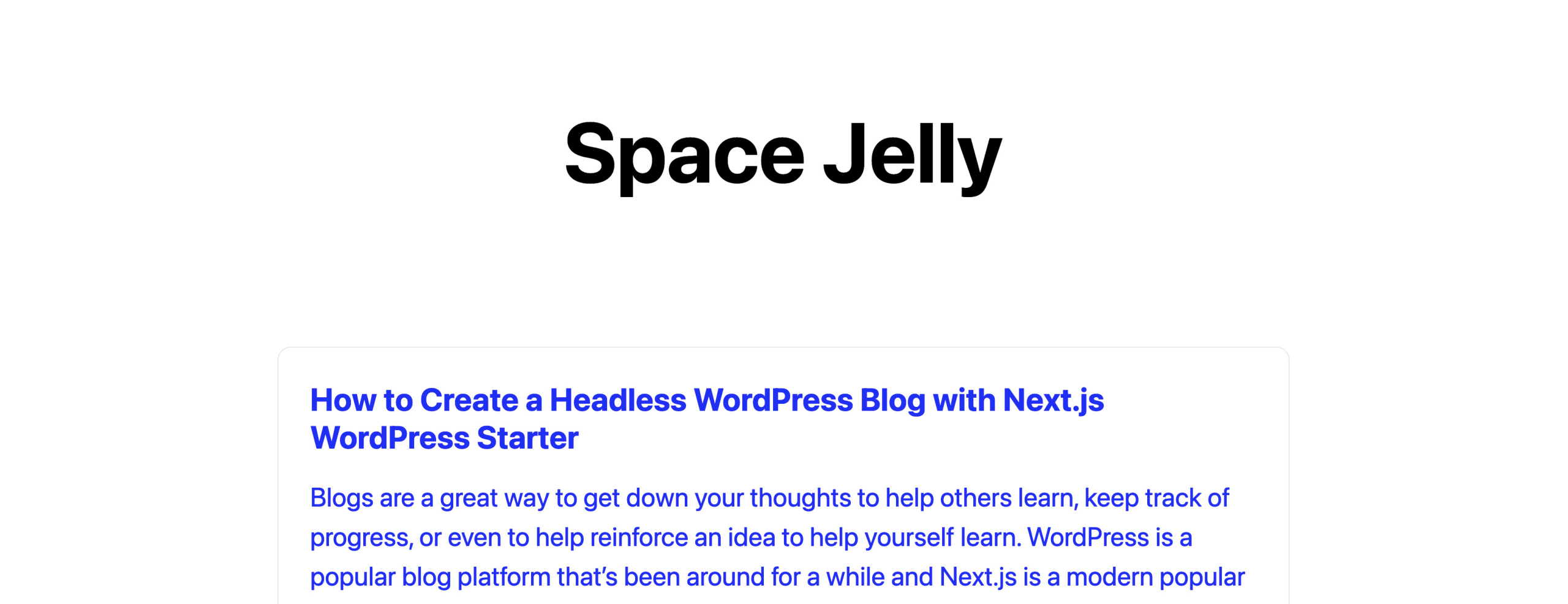 Headless WordPress and Next.js
