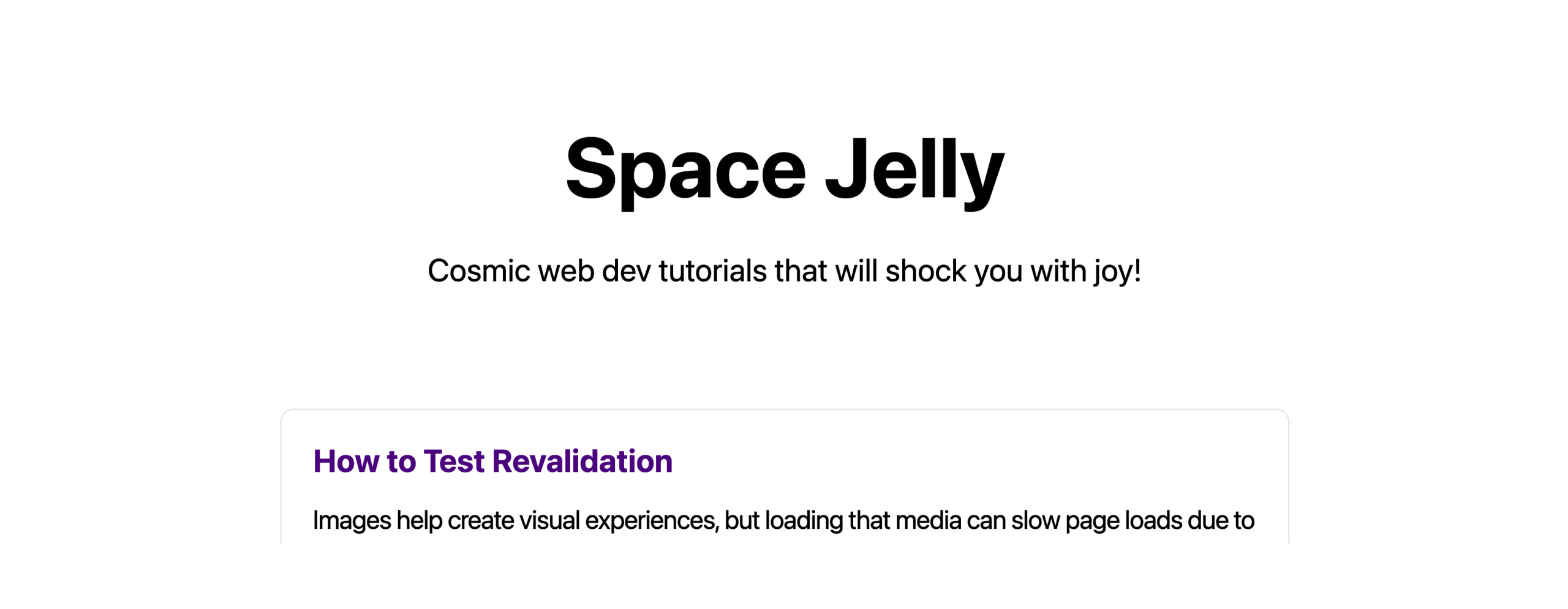 Homepage with updated title