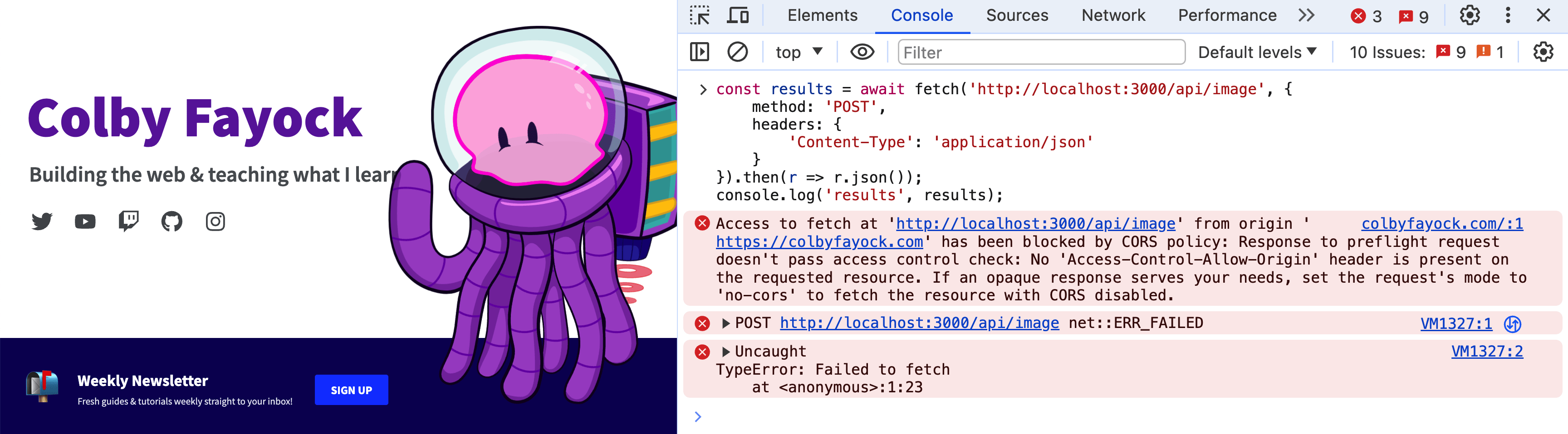 CORS error