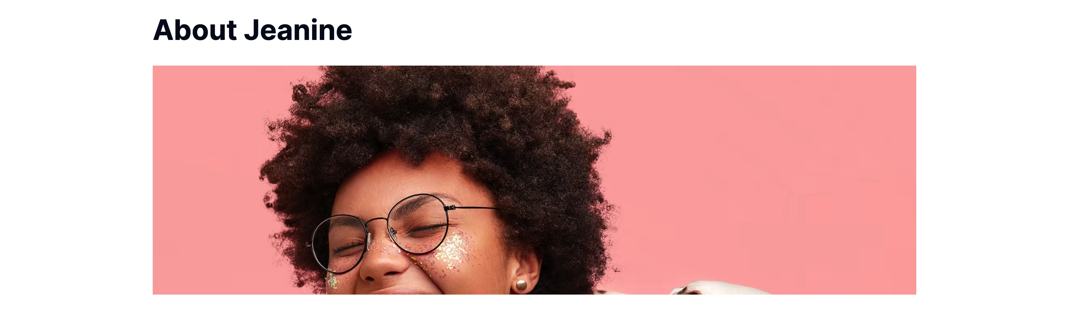 Browser image only showing top of person's head