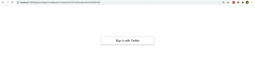 Sign in with Twitter button