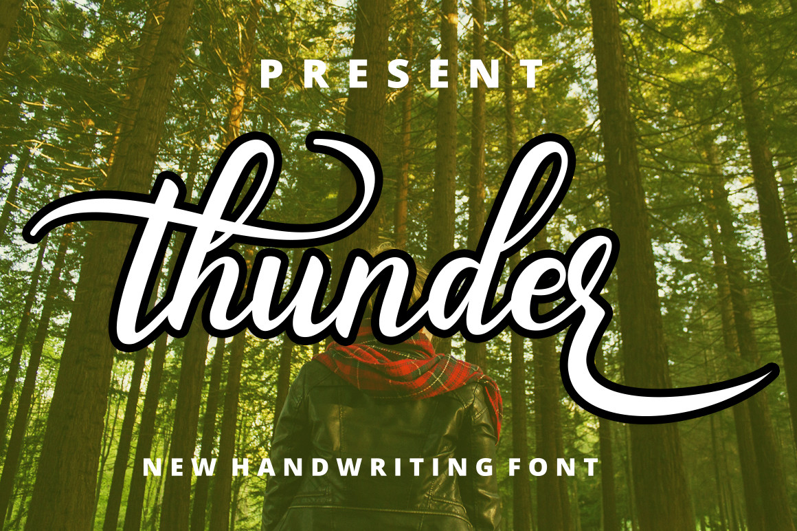 SVG Tuts | Creative Fabrica | Thunder Font by Musafir LAB