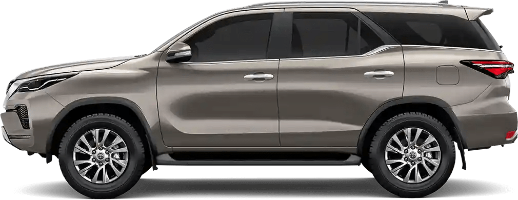 Toyota Fortuner in Avant-Garde Bronze, side view
