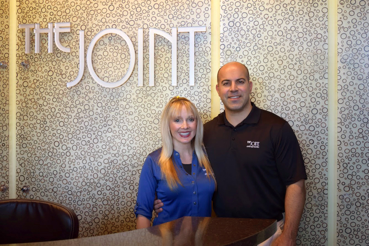 Stacie and Dr. Aaron Shakarian, The Joint Chiropractic franchise owners