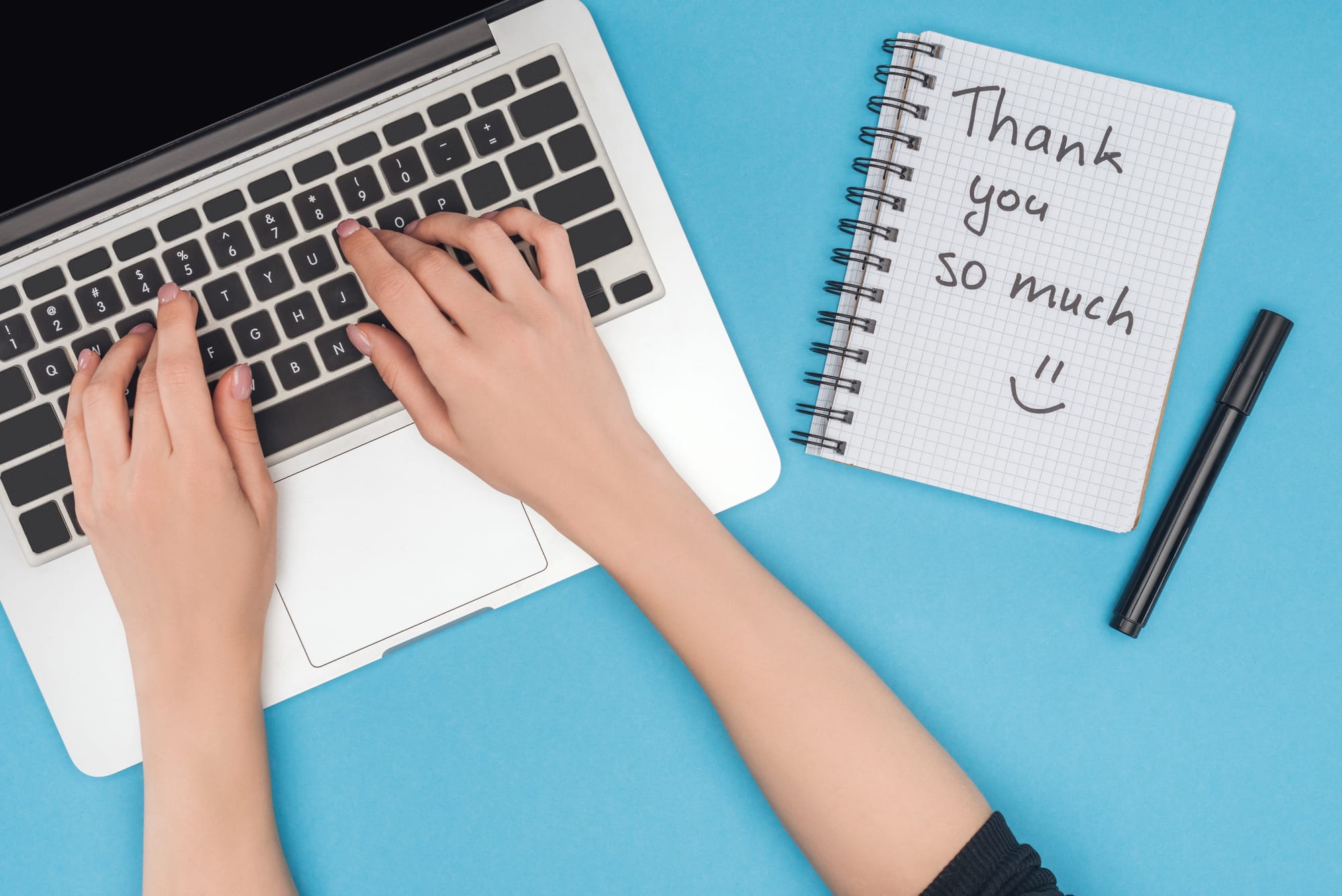 Thank you note Showing Gratitude to Employees with a thank you note