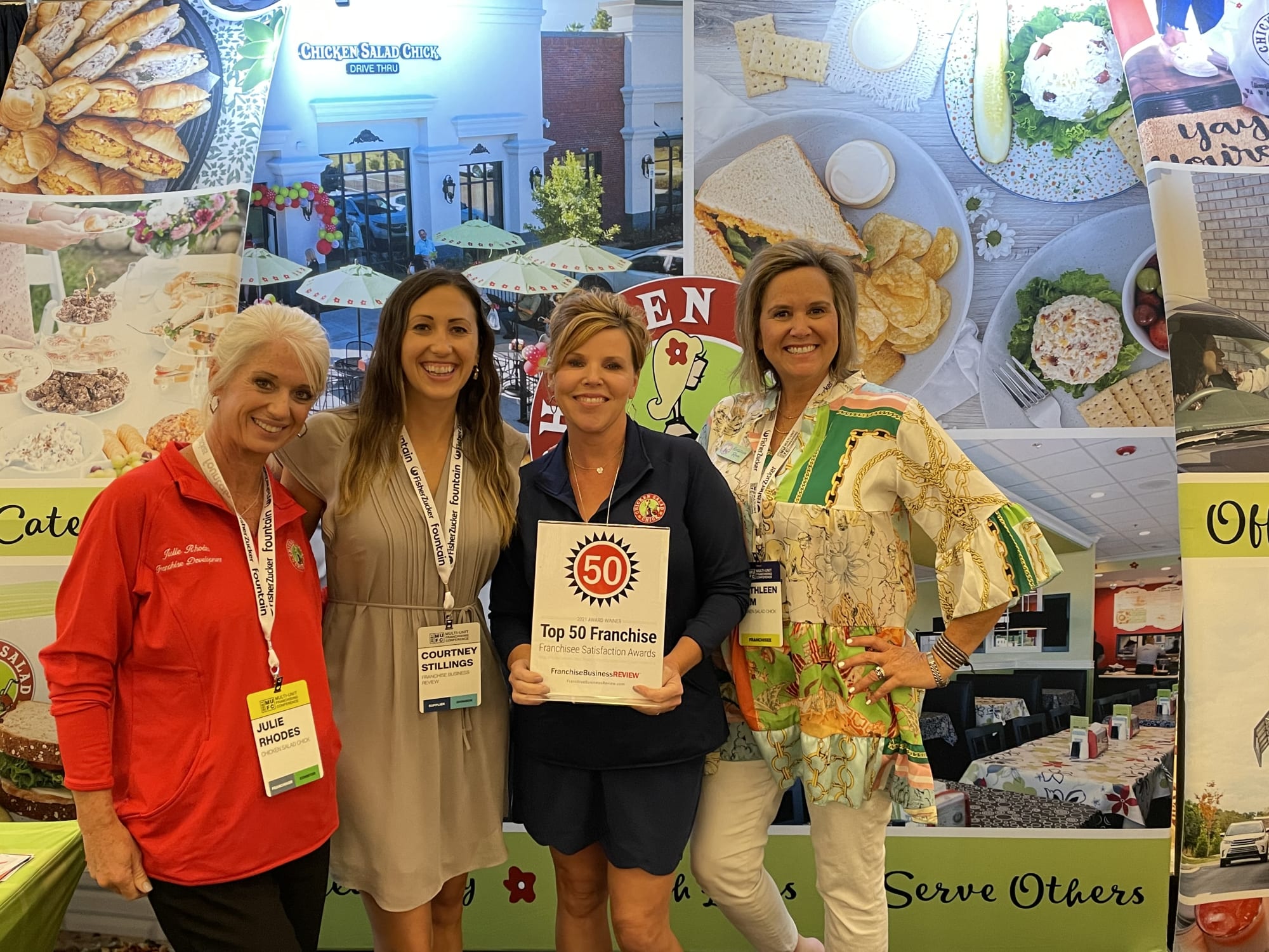Courtney at MUFC Franchisee Satisfaction Award Winners Chicken Salad Chick