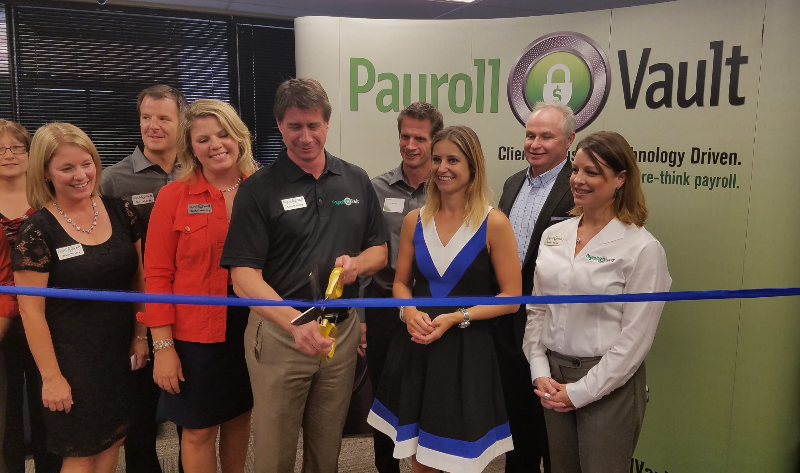 Payroll Vault 2017 ribbon_cutting_cropped Sean Manning and Payroll Vault team at ribbon cutting