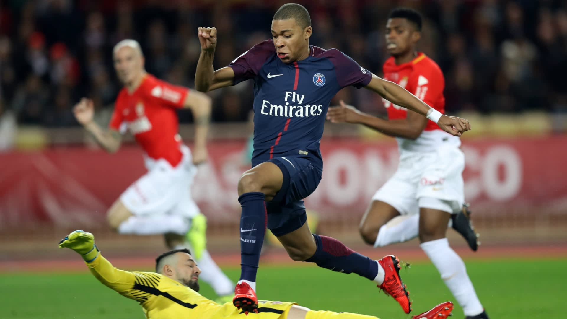 Kylian Mbappe failed to score against AS Monaco, his former team