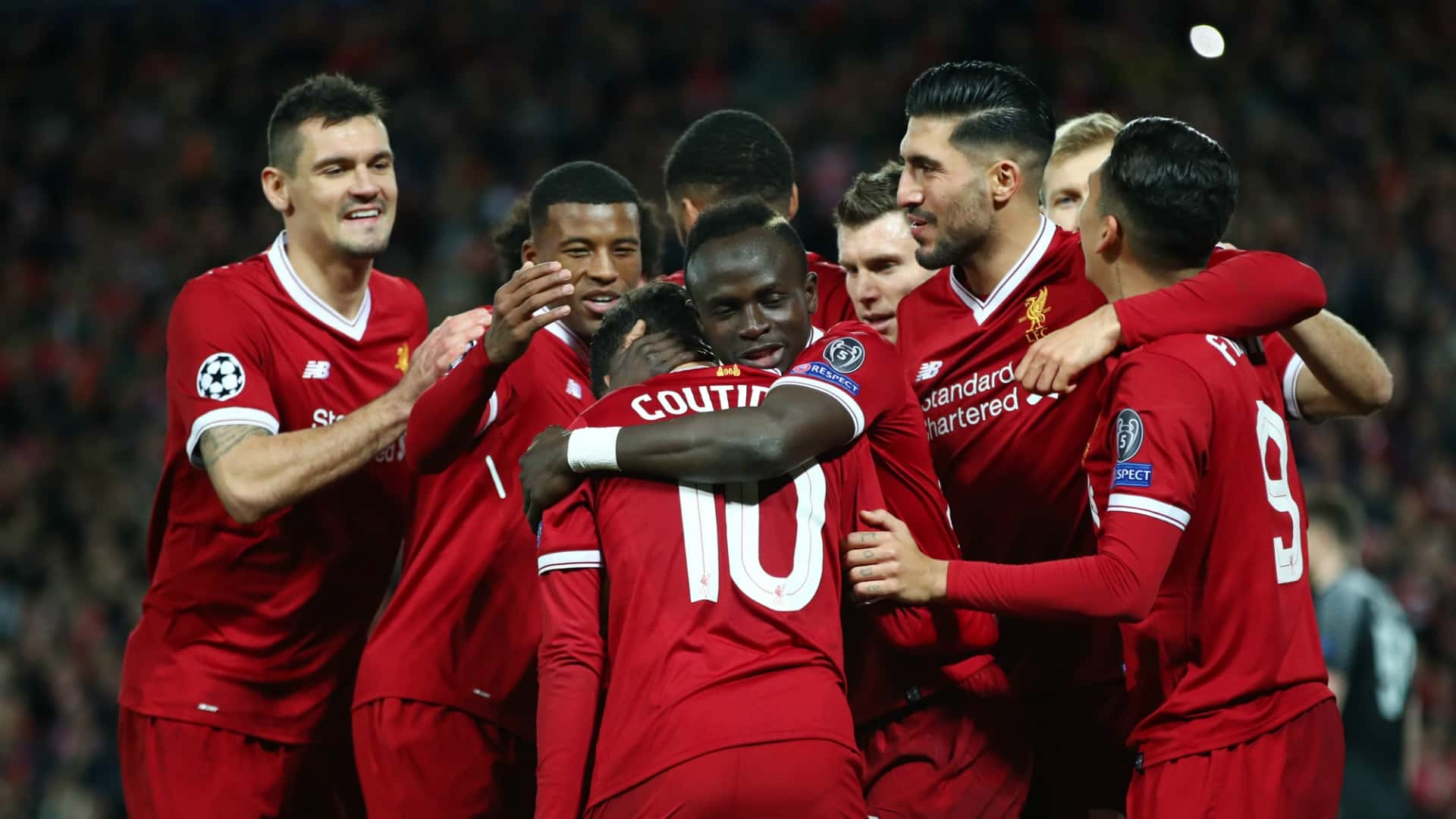 Liverpool celebrate vicotry over Spartak