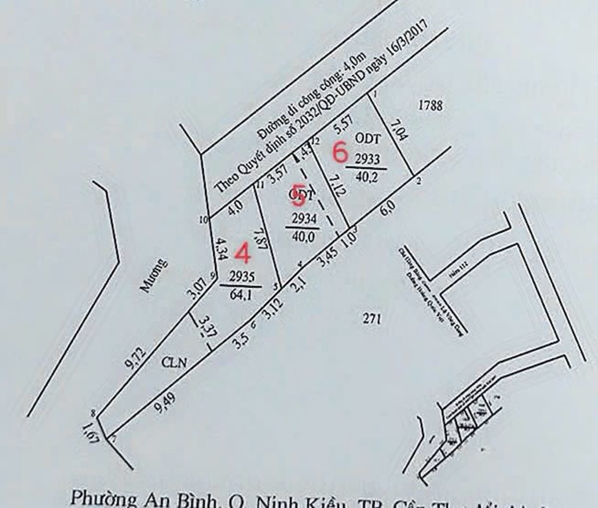 Bán 3 nền hẻm 112 Hoàng Quốc Việt - Giá 1 tỷ xxx