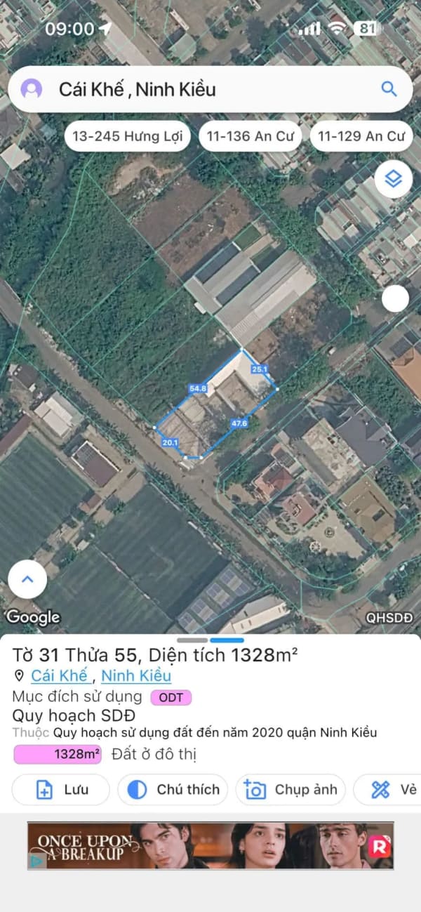Bán nền Biệt thự Cồn Khương