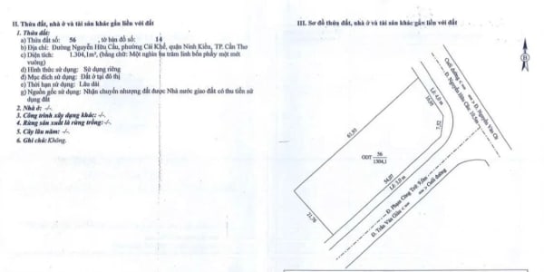 Bán nền góc 2 mặt tiền Nguyễn Hữu Cầu, Cồn Khương, Ninh Kiều - 2569.3m²