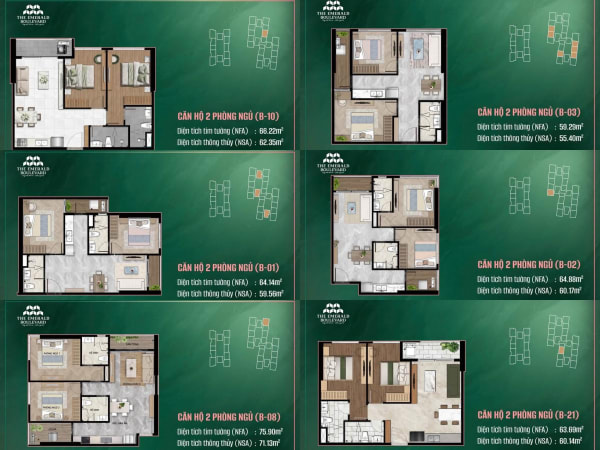 Bán căn hộ The Emerald Boulevard, QL13 - 45m² - 117m²