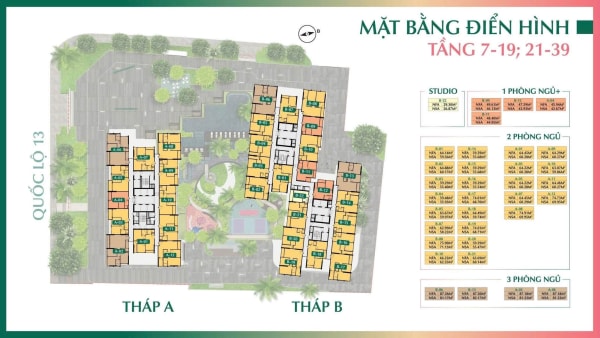 Bán căn hộ The Emerald Boulevard, QL13 - 45m² - 117m²