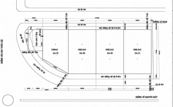 Cho thuê kho bãi 8.000m² mặt tiền Võ Nguyên Giáp, Cần Thơ