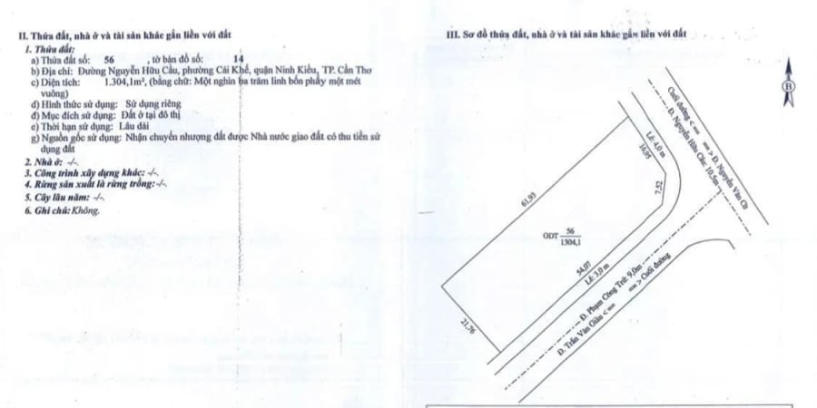 Bán nền góc 2 mặt tiền Nguyễn Hữu Cầu, Cồn Khương, Ninh Kiều - 2569.3m² — ảnh 2