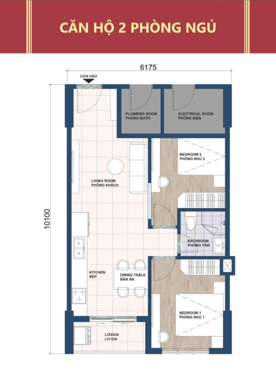 Bán căn hộ 2PN tại Cần Thơ - 52m² - 1.8 Tỷ — ảnh 2