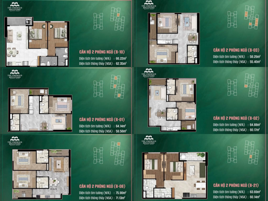 Bán căn hộ The Emerald Boulevard, QL13 - 45m² - 117m² — ảnh 3