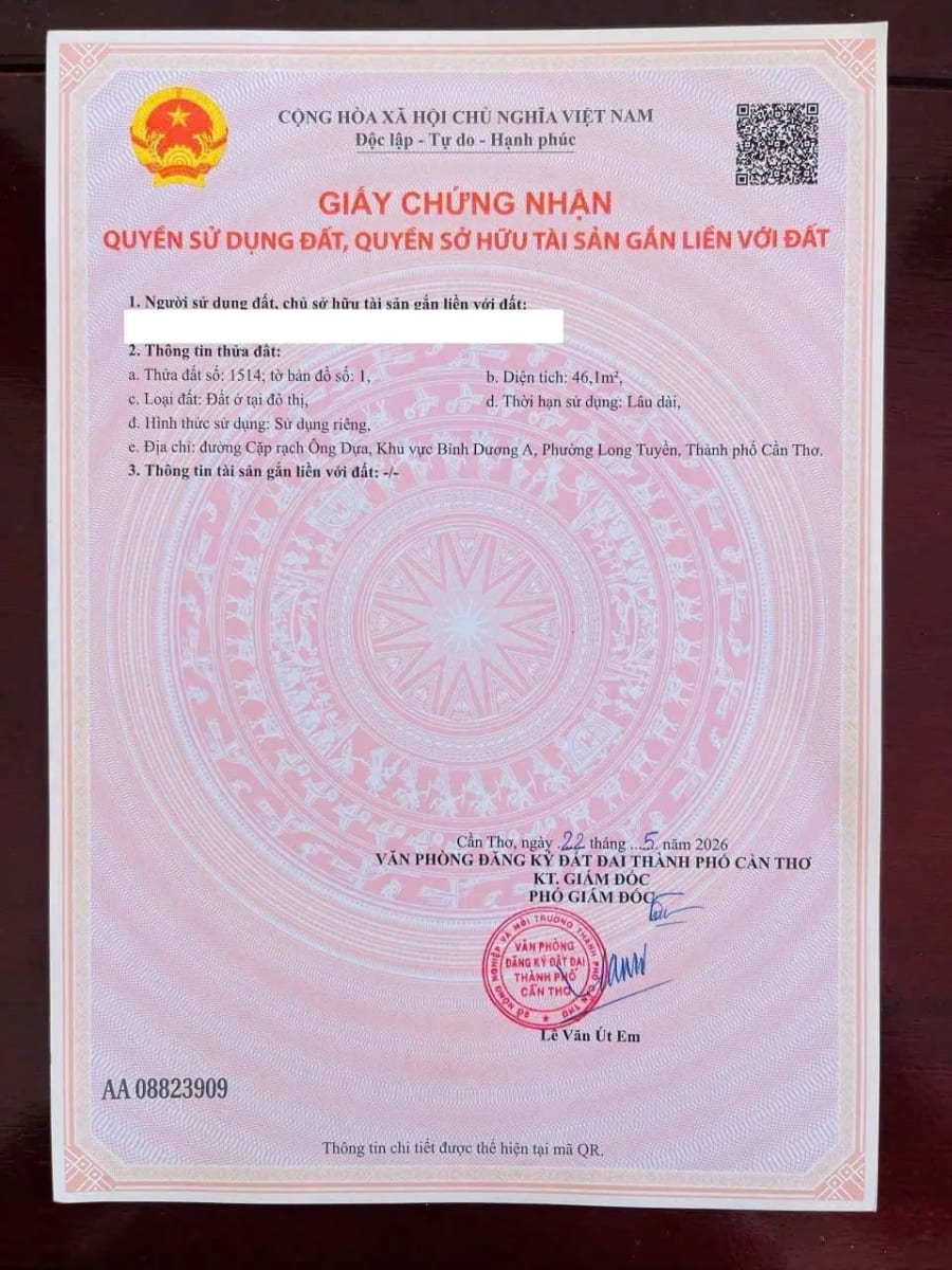 Bán nền gốc 2 mặt tiền trục chính Rạch Ông Dựa, Long Tuyền - 46m² - 890 Triệu — ảnh 8