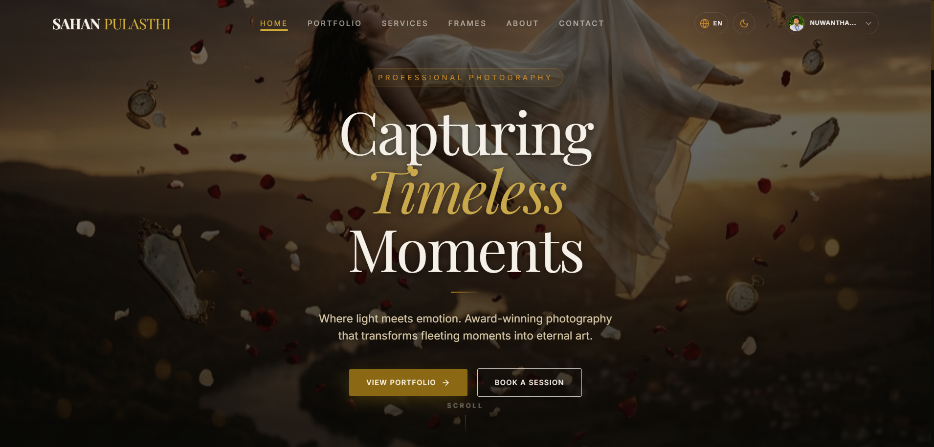 SahanPulasthi.com — Photography & Booking Platform