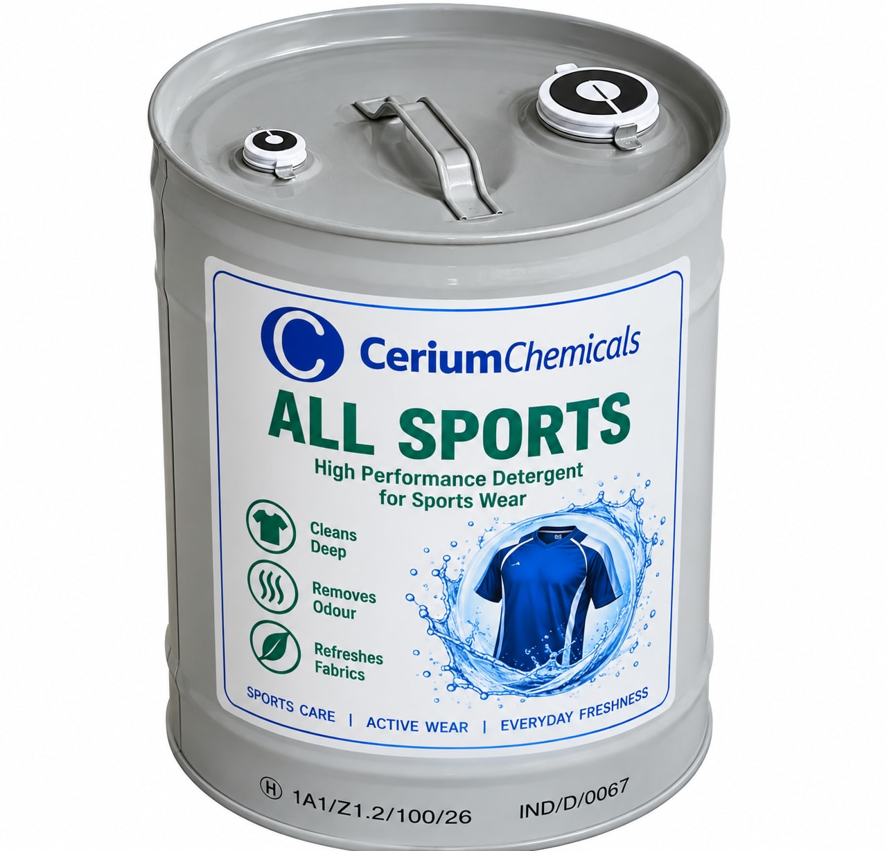 All Sports in Cerium Chemicals packaging
