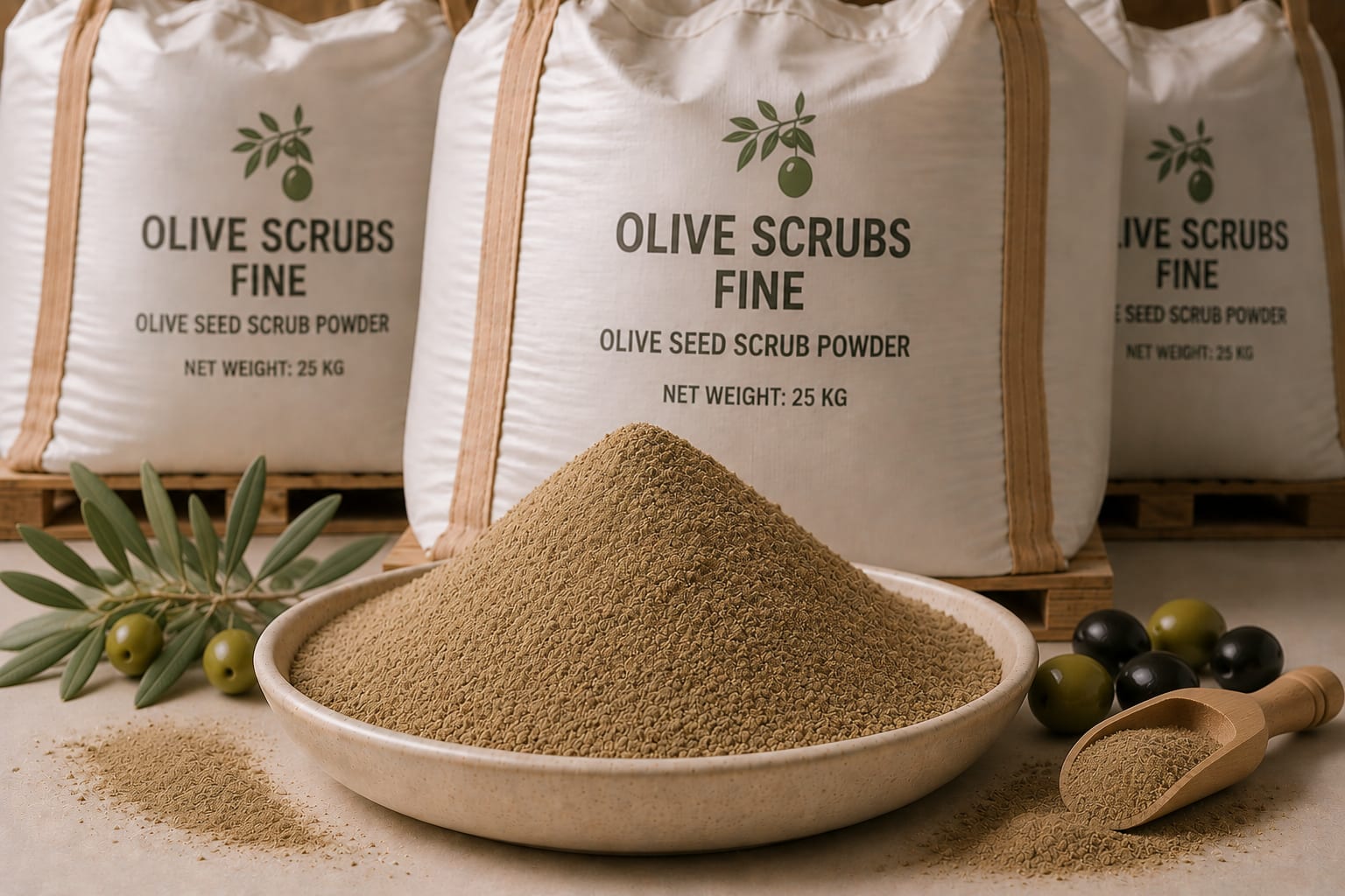 Olive Scrub Fine in Cerium Chemicals packaging