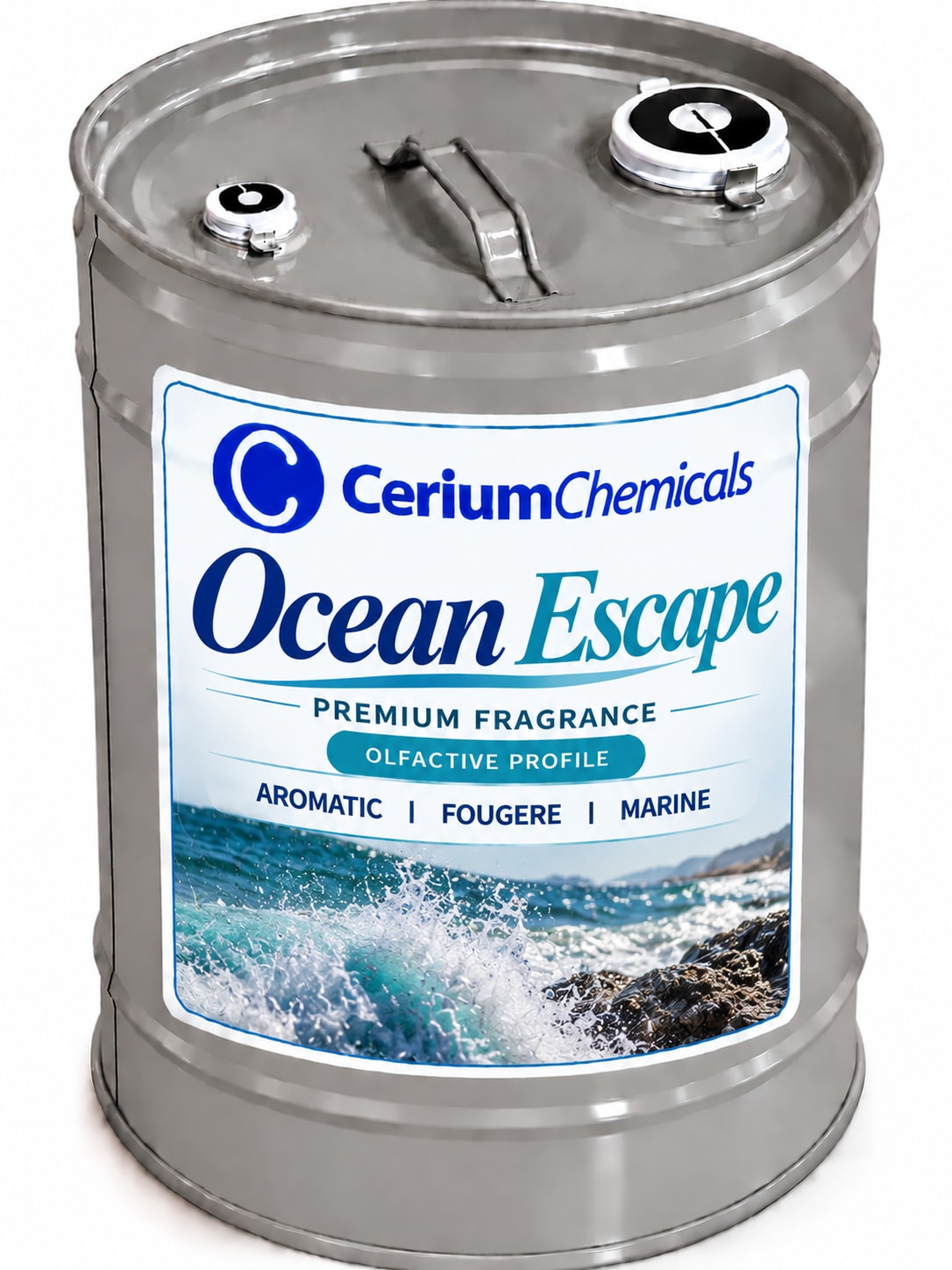Ocean Escape in Cerium Chemicals packaging