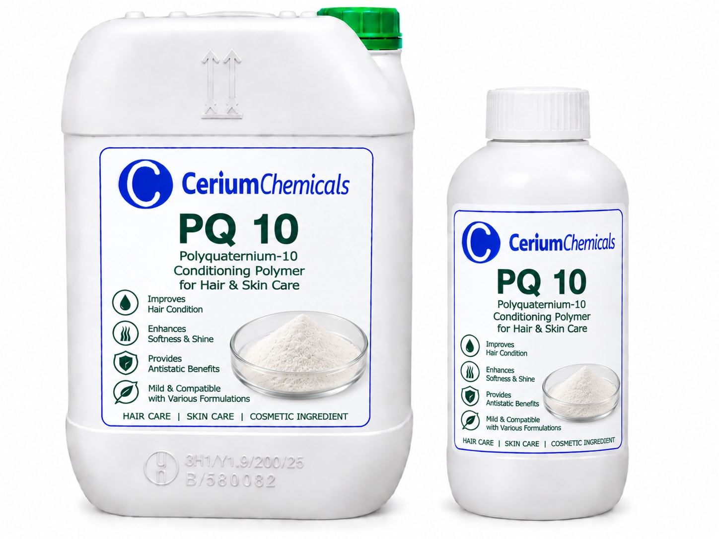 PQ 10 in Cerium Chemicals packaging