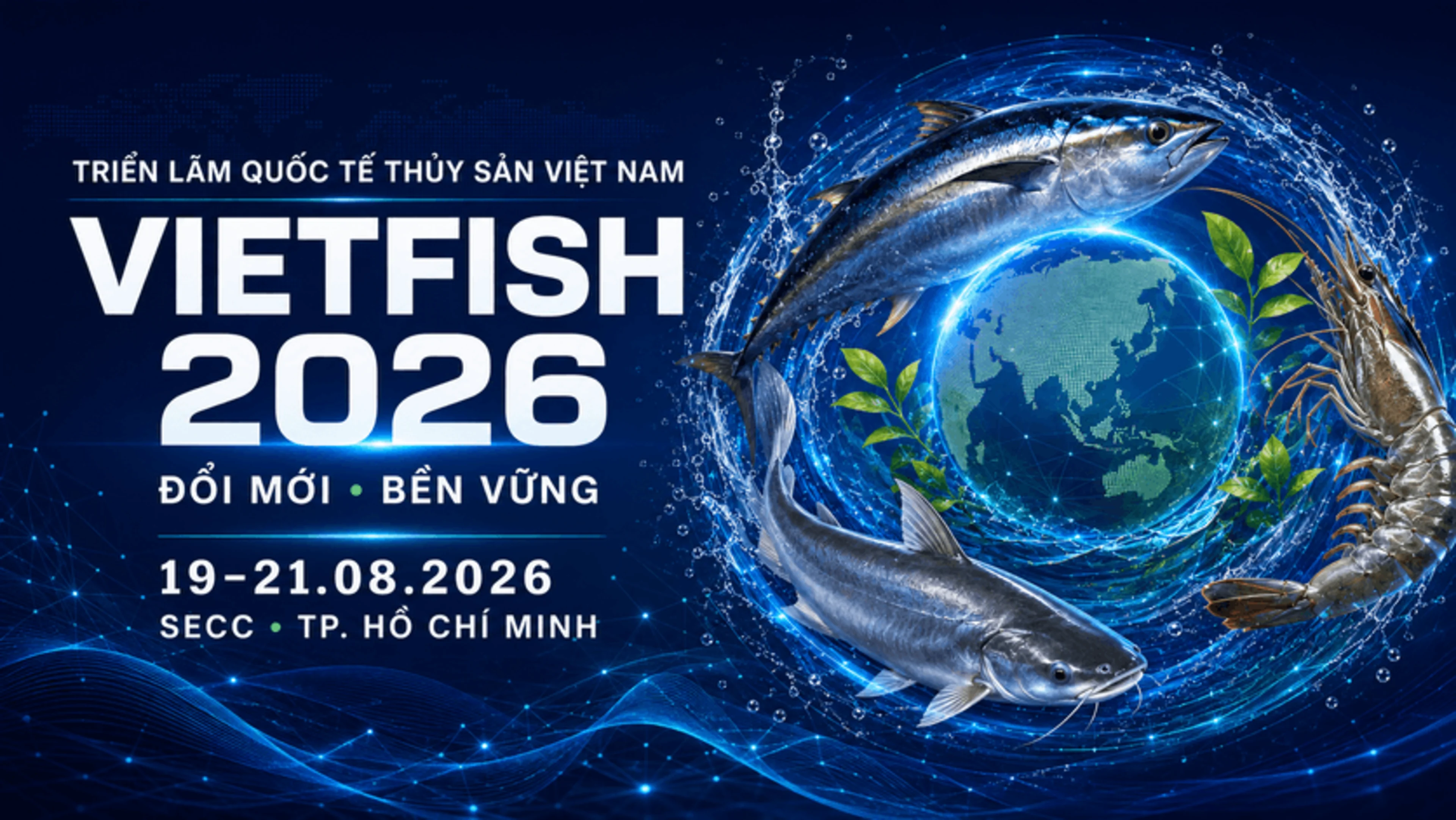 Vietfish 2026 tại SECC: Xu hướng thiết kế booth triển lãm xanh