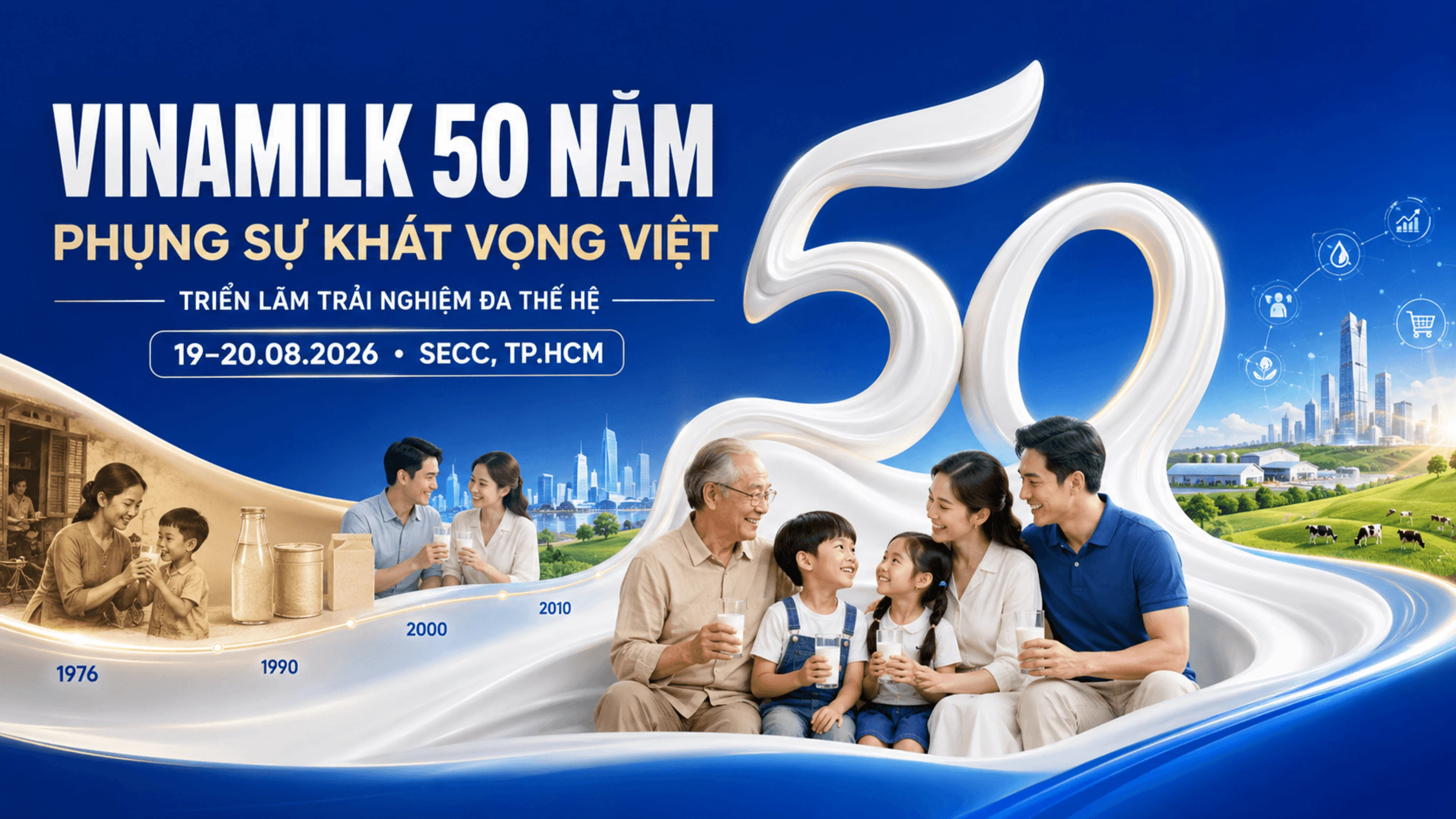 Triển lãm Vinamilk 50 năm tại SECC: Dấu ấn đa thế hệ
